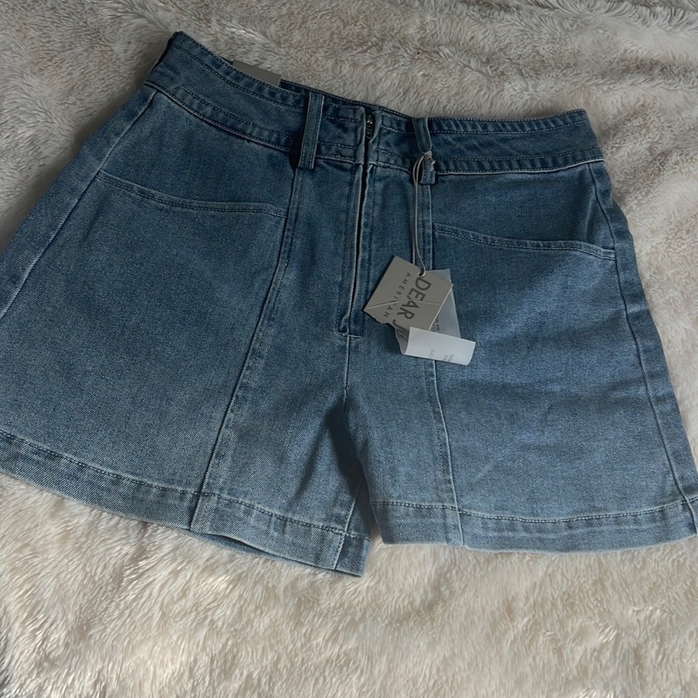 Dear John blue high waisted blue shorts.